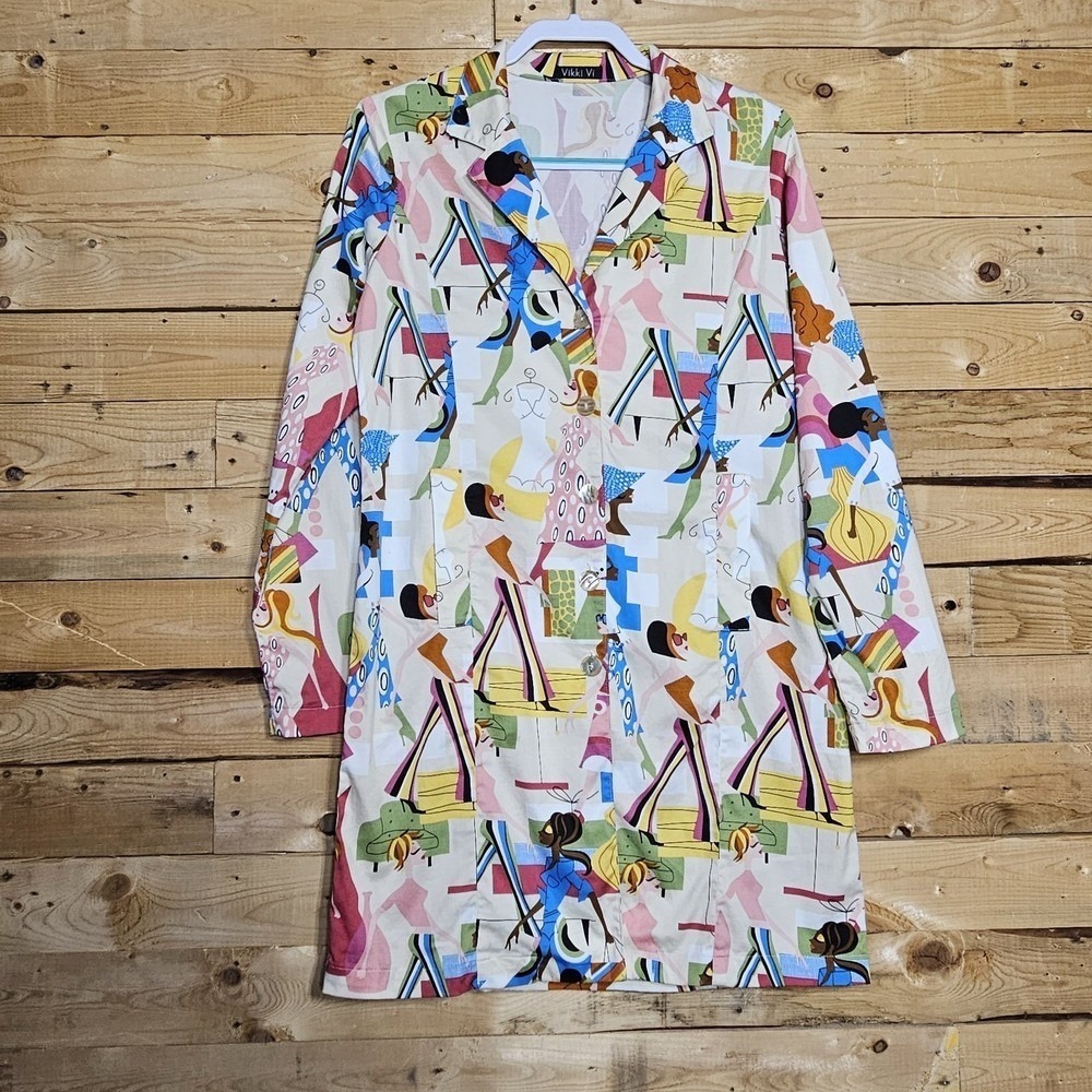 Vikki Vi Jacket Dress Small Women's Fashion Pop Art to Wear